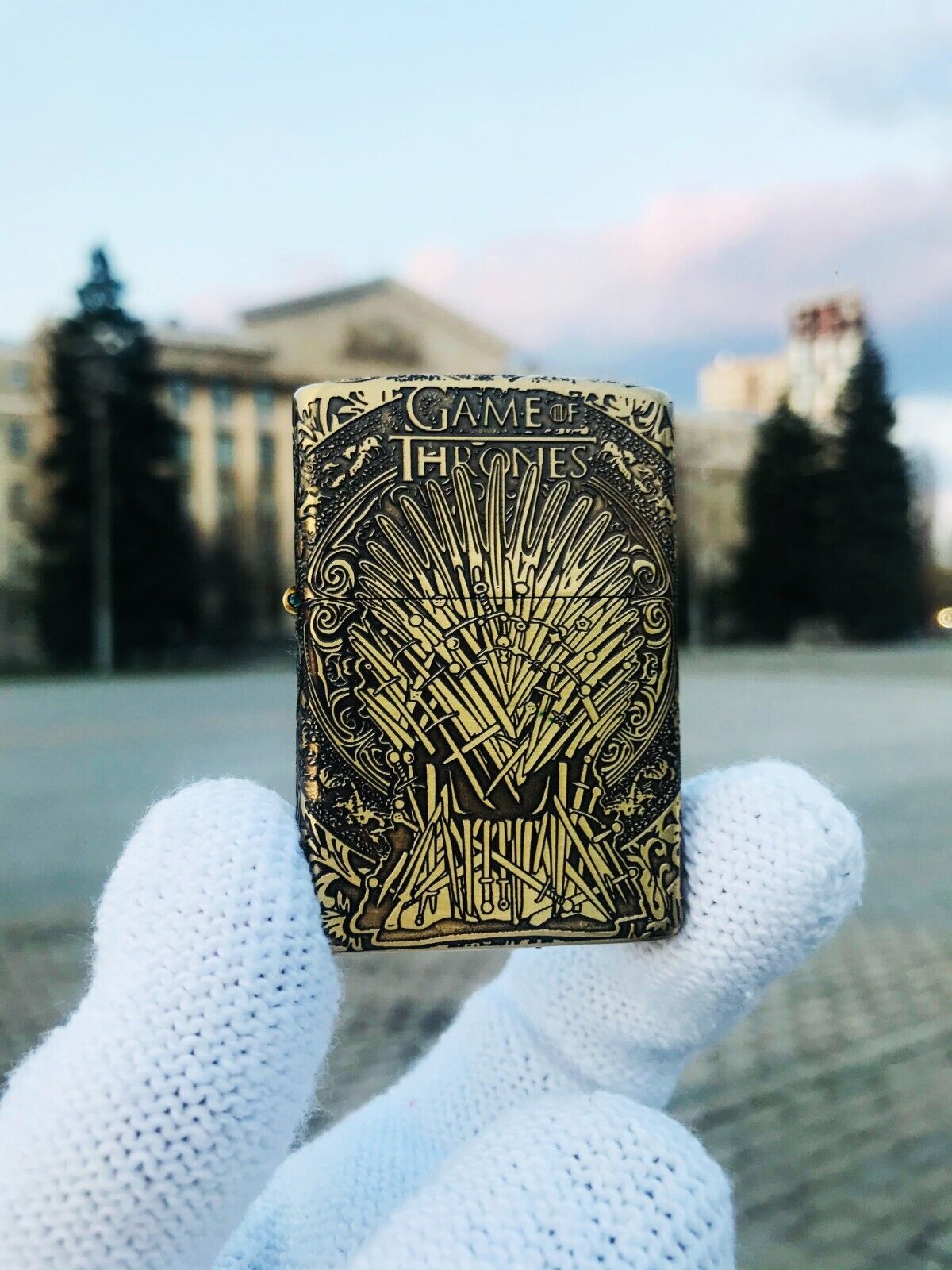 Zippo Game Of Thrones The Iron Throne Brass Customized Engraved Lighter 3d Style