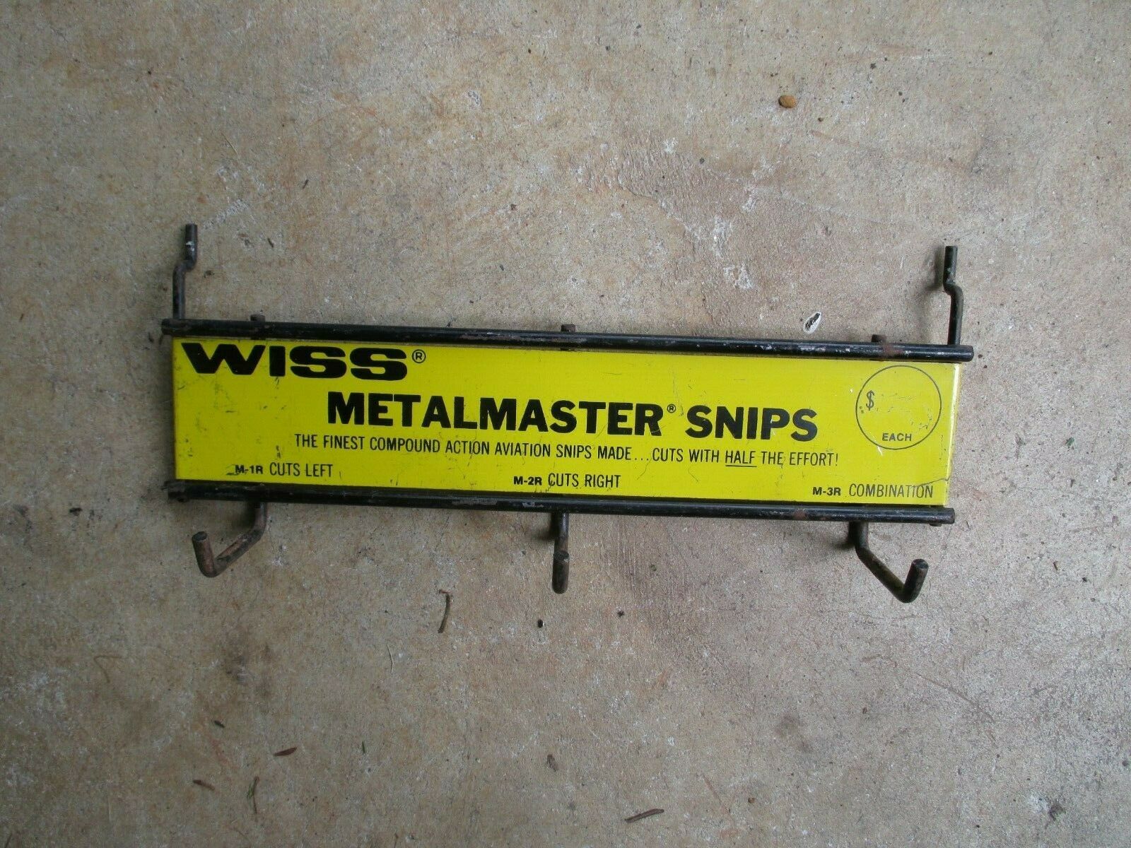 Vintage WISS METALMASTER SNIPS Hardware Store Tool Display Rack