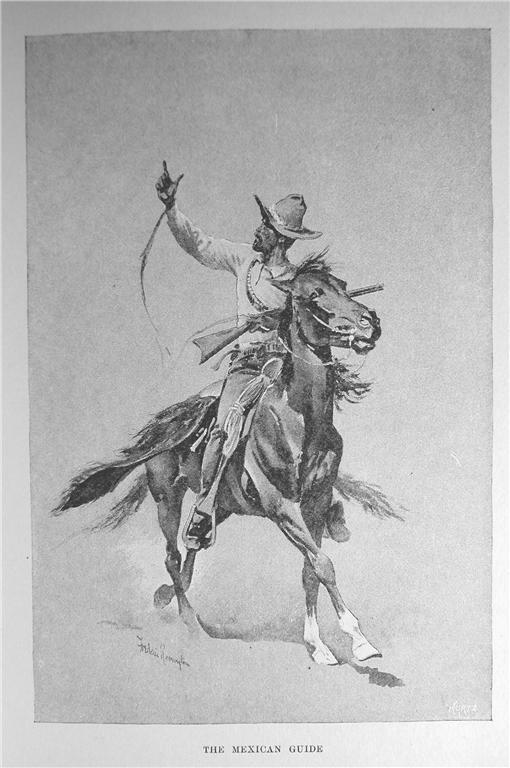 1892 MILITARY CAVALRY SCOUT PRINT BY FREDERIC REMINGTON WESTERN HISTORY