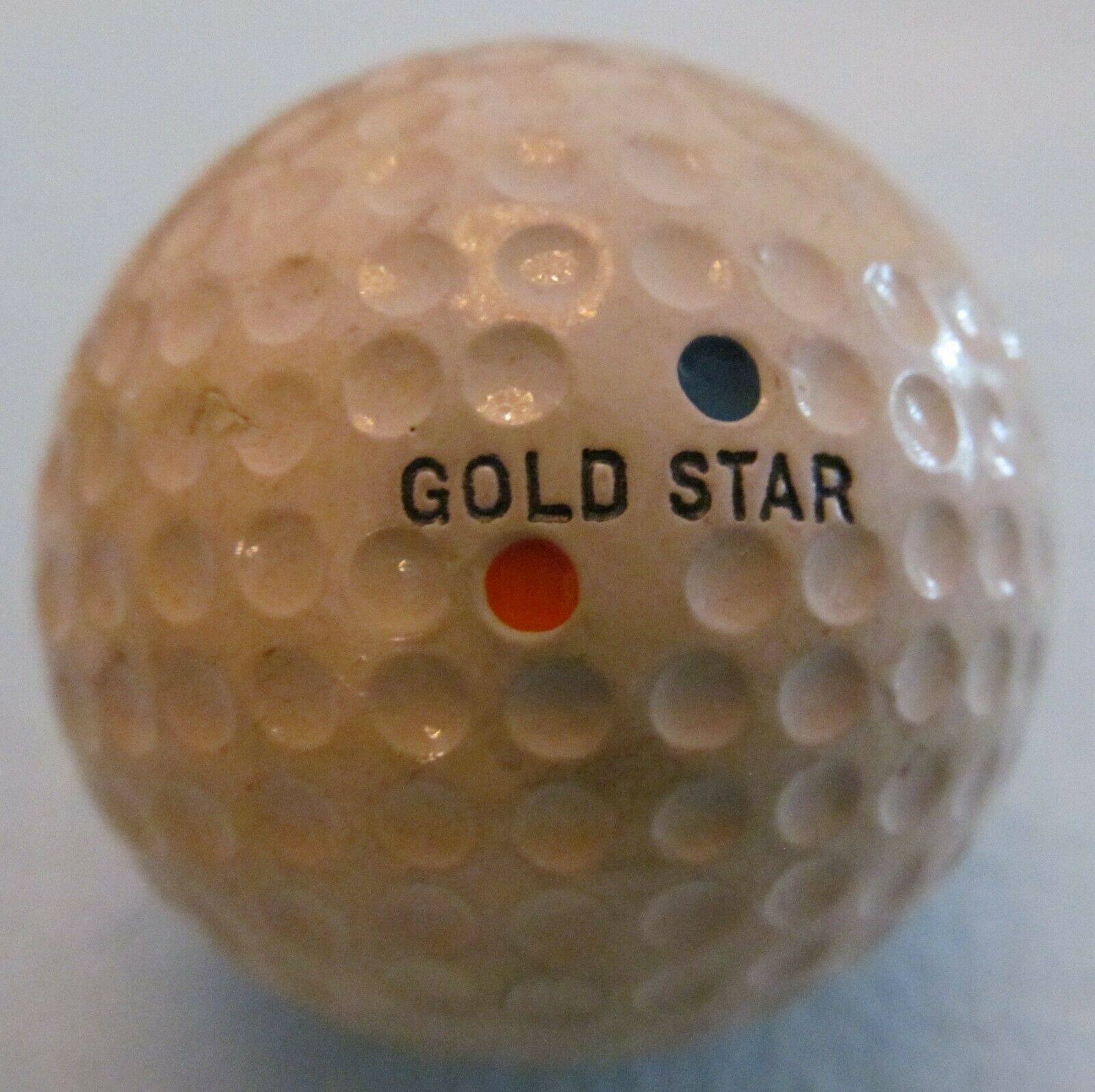 UNUSED VINTAGE DIMPLE DOUBLE DOT GOLF BALL-WRIGHT & DITSON GOLD STAR SYNTHETIC