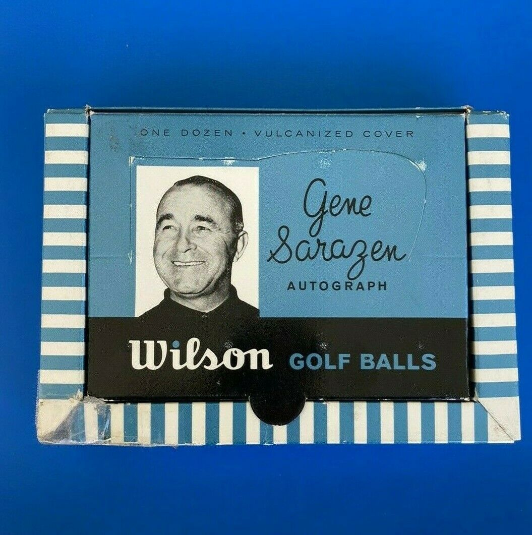 12 Vintage Gene Sarazen  Autograph Wilson Golf Balls 1962 Unused