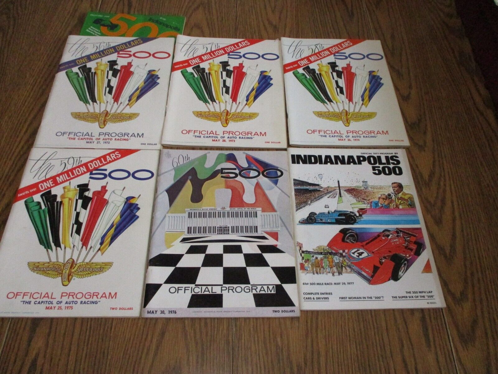 Lot Of 6 Indy 500 Official Program  1972 1973 1974 1975 1976 1977 + Bonus 1972