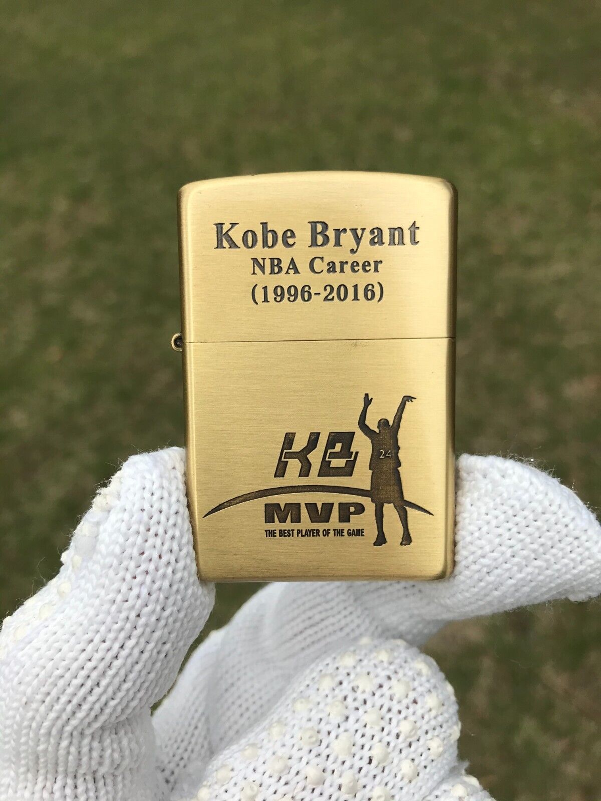 Zippo Kobe Bryant Golden Brass Customized Engraved Lighter 3D Style