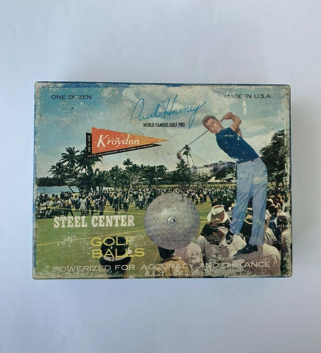 12 Vintage Kroydon Steel K Center Paul Harney Golf Balls Unused 1966