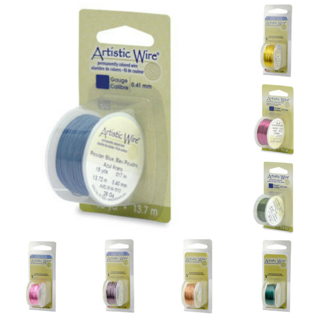 Artistic Wire DISPENSER Packs 18-34 gauge 21 colors Round  Craft Wire NEW colors