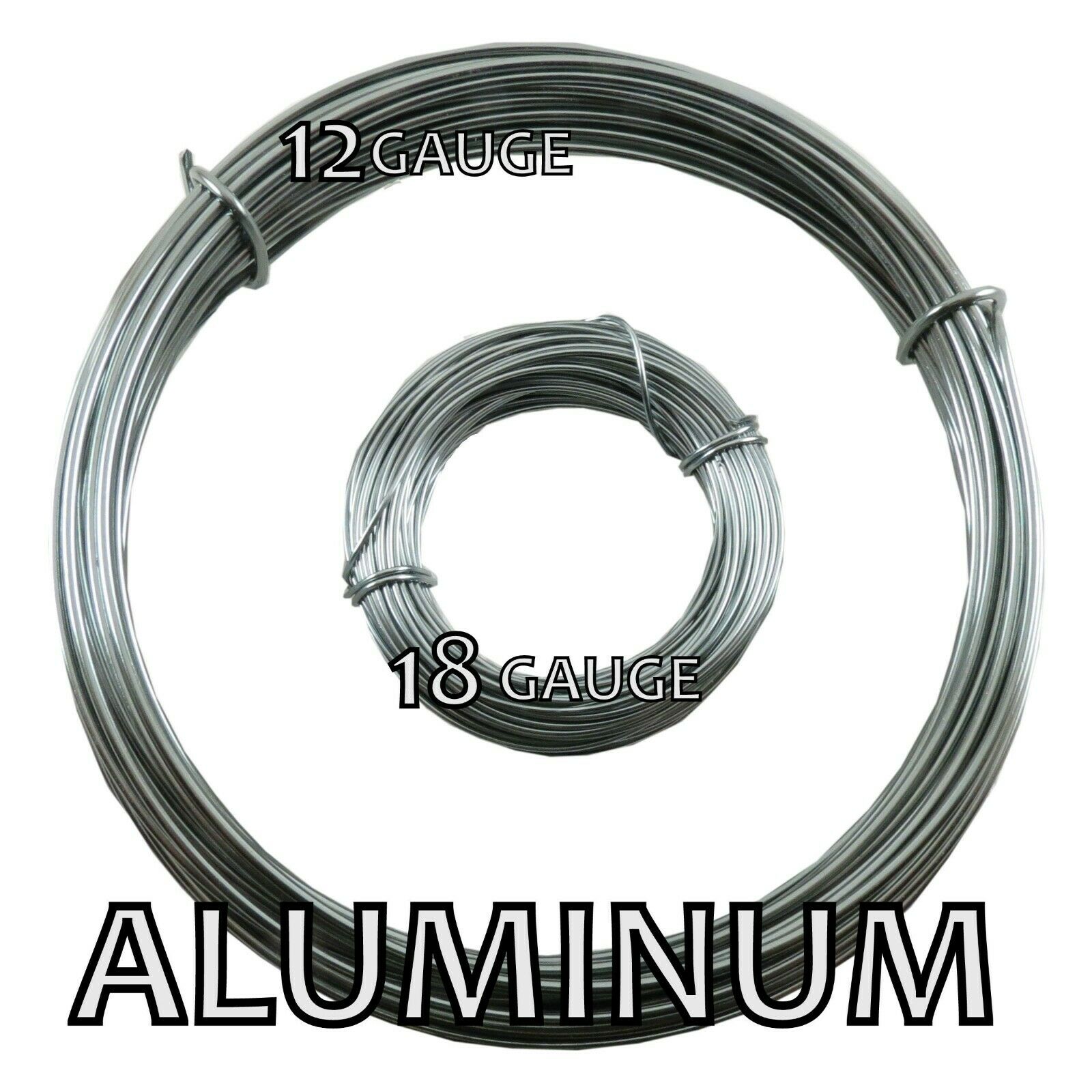 Aluminum Round Bead Smith Wire 12 and 18 gauge 39 ft