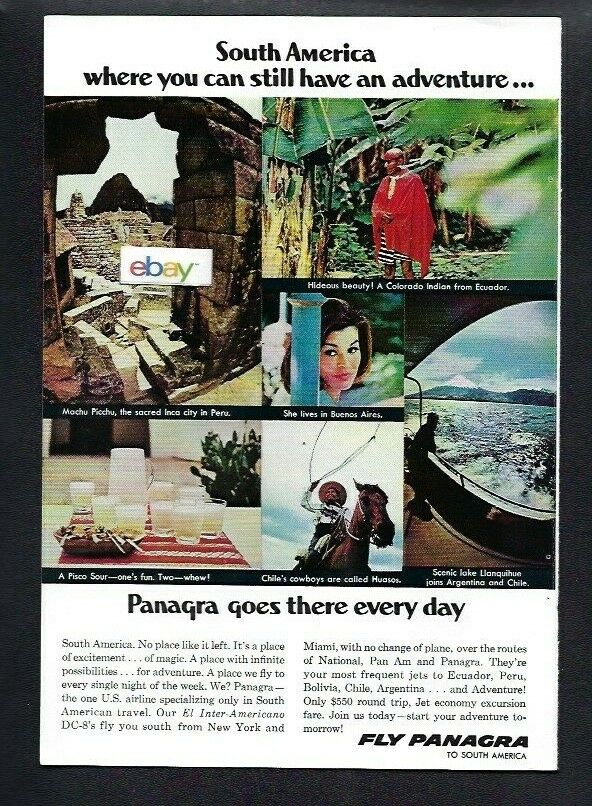 PANAGRA TO SOUTH AMERICA WHERE YOU CAN STILL HAVE AN ADVENTURE DC-8 JETS AD