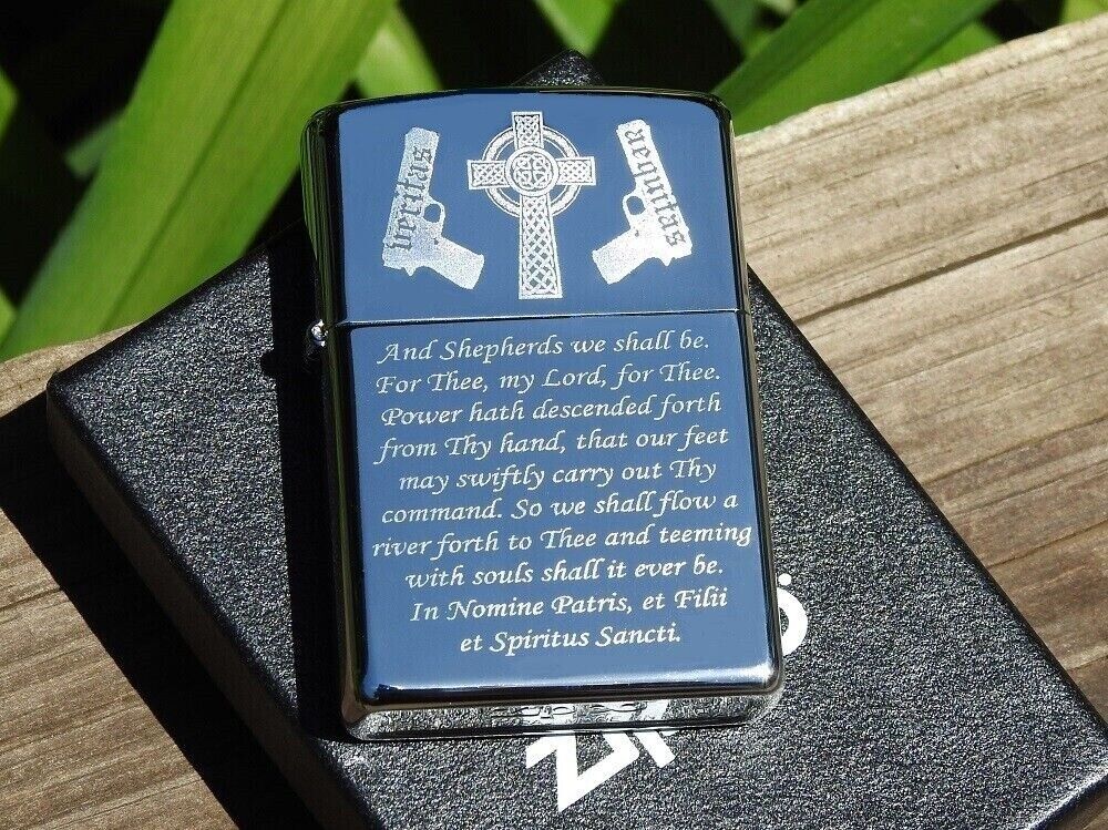 The Boondock Saints Family Prayer Zippo Lighter - Veritas Aequitas - Custom