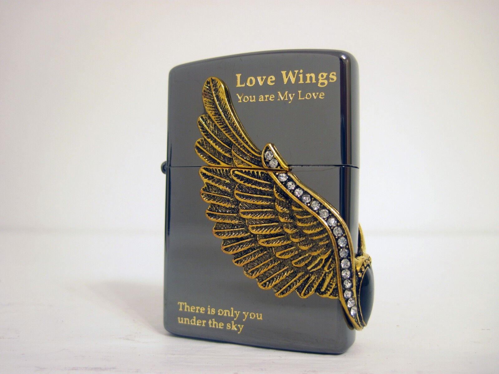 Zippo Love Wings Brass Customized Engraved Lighter 3D Style