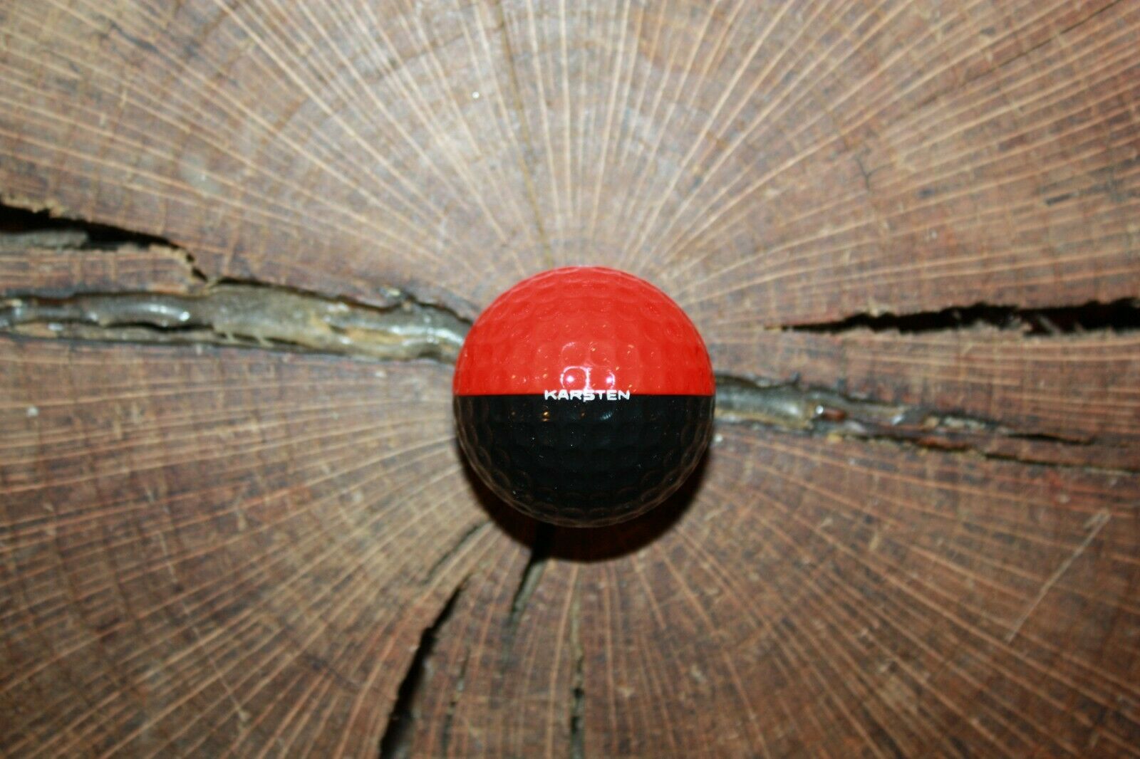 Vintage Red And Black Ping Golf Ball Must See!!!! Rare!!!!