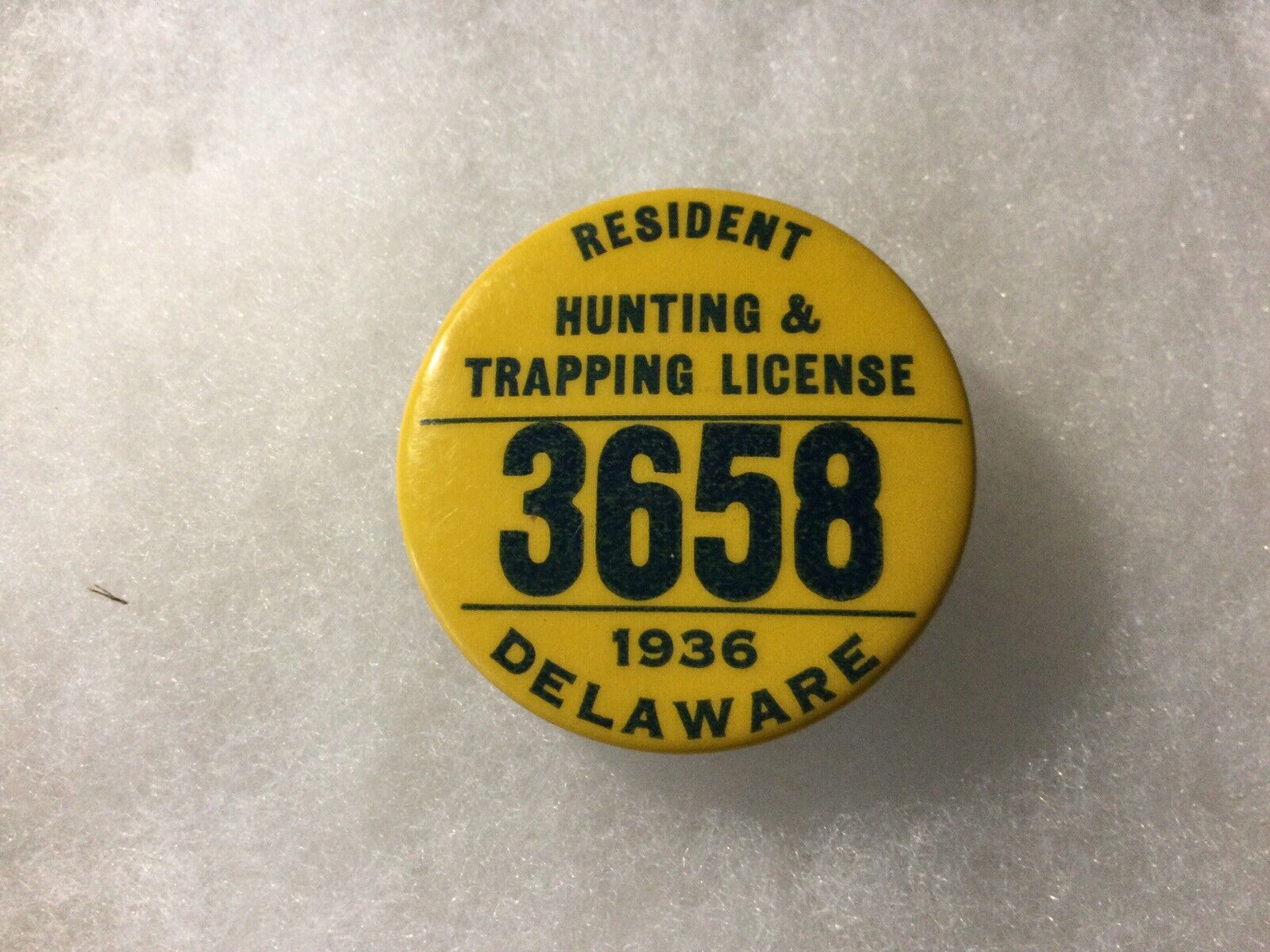 1936 Delaware Resident Hunting and Trapping License With Paper