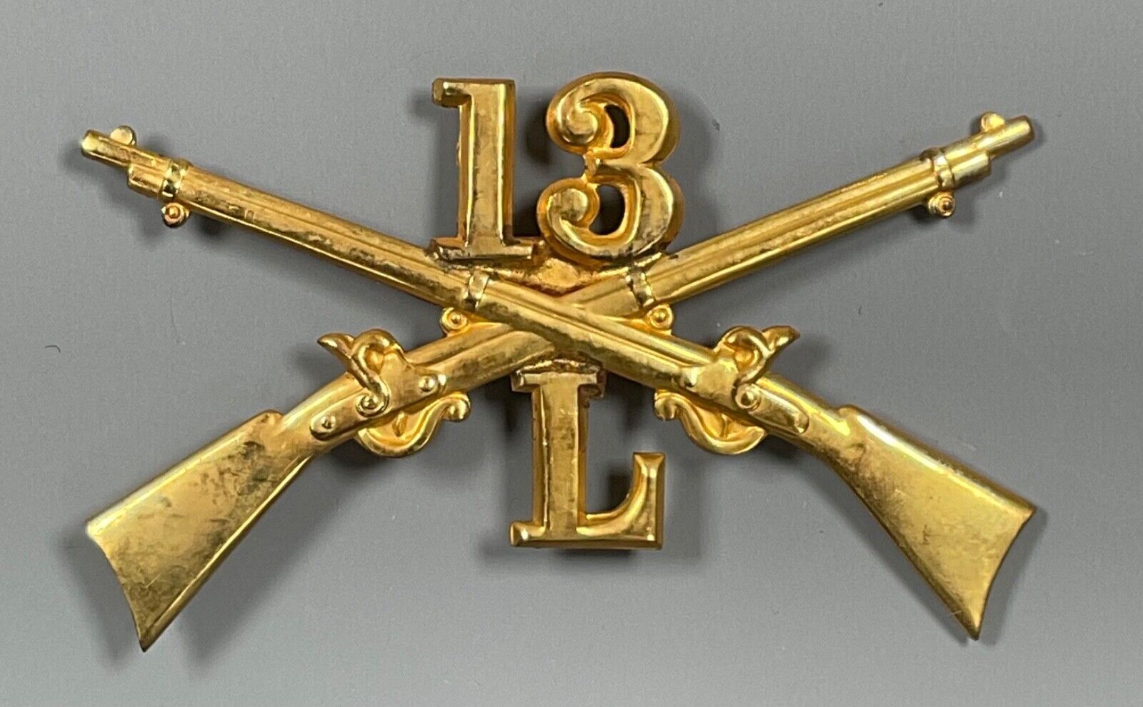 Indian Wars US Army L Company 13th Infantry Cap Insignia