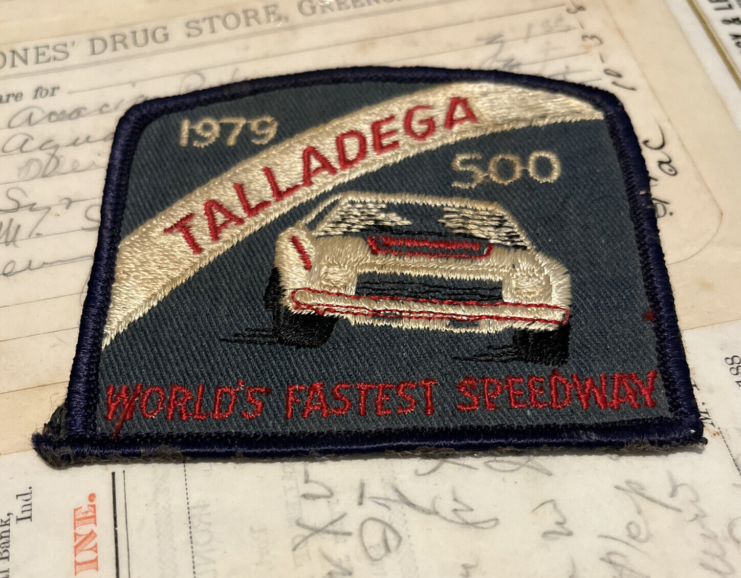 Vintage 1979 Talladega 500 World's Fastest Speedway Racing Patch Nascar Nos