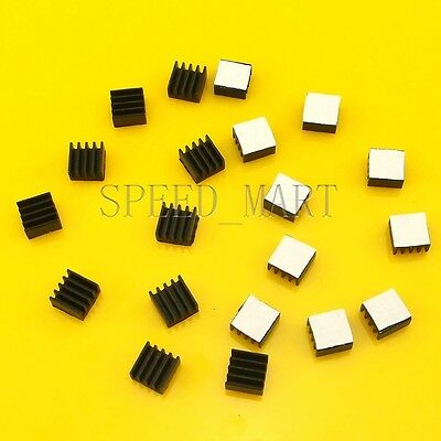 20pcs Black Heat Sink For Stepstick A4988 Chip Ic Thermal Adhesive 8.8*8.8*5mm