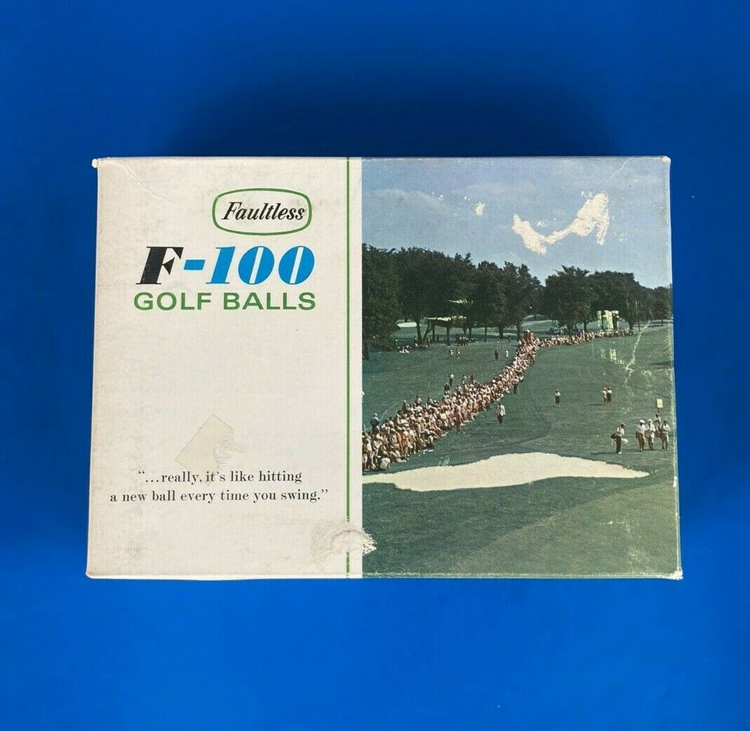 12 Vintage Faultless F-100 Championship Golf Balls Unused 1962