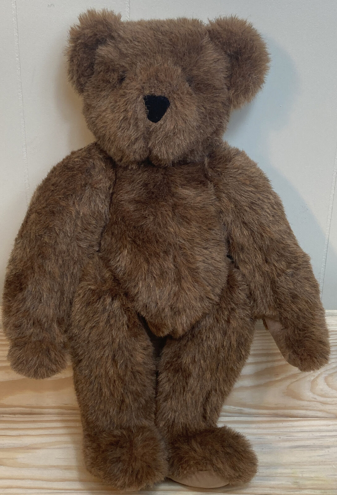 Vtg 1992 Vermont Teddy Bear ~ Brown Bear Plush Stuffed Jointed 16"