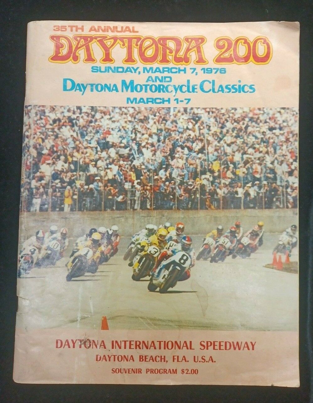 1976 Daytona 200 Race 35th Program Historic TZ750 Yamaha Race Winner