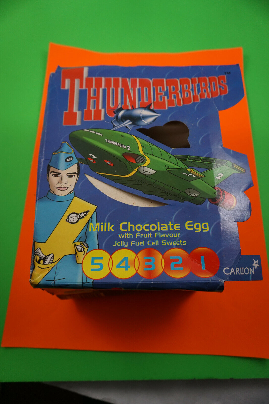 Very RARE Thunderbirds Carlton chocolate egg BOX England FAB 1 and NICE