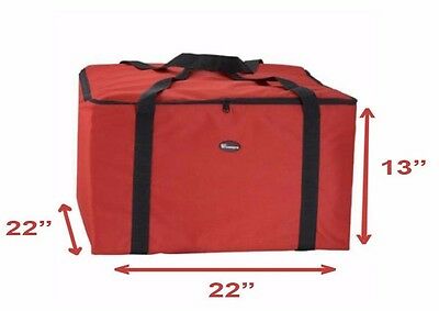 New Insulated Thermal Pizza Food Pizza Delivery Bag, 22" X 22" X 13"