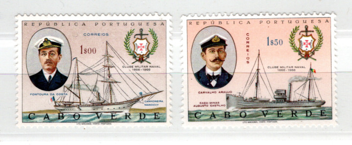 FL575 Cape Verde 1967 SC#339-40 CV$2.00 Set of 2 Diff. Navy Club Ships etc. MNH