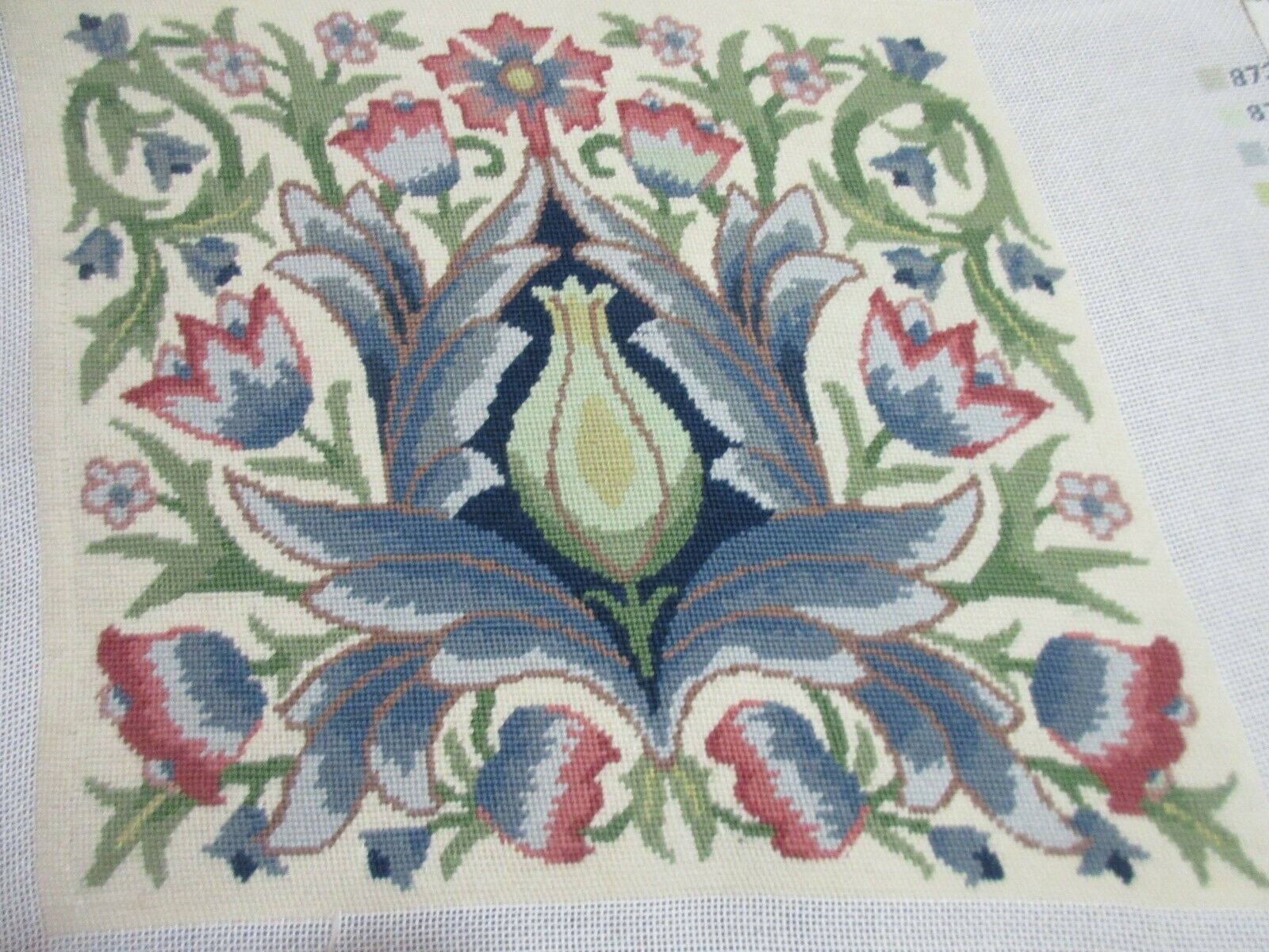 BETH RUSSELL Needlepoint Stitching Completed ARTICHOKE I