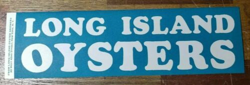 Original Vintage 1950s Long Island Ny Oysters Paper Advertising Sign-label Lioga